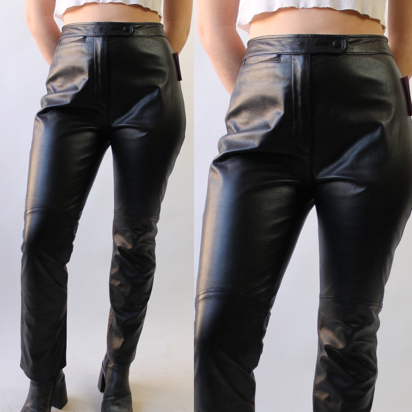 90s Black Leather Pants