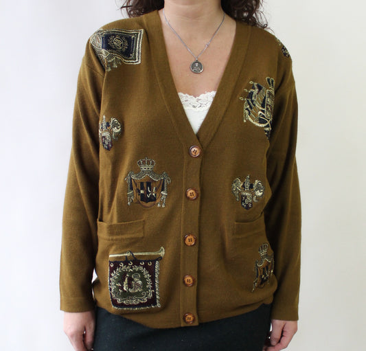 90s Fancy Insignia Cardigan