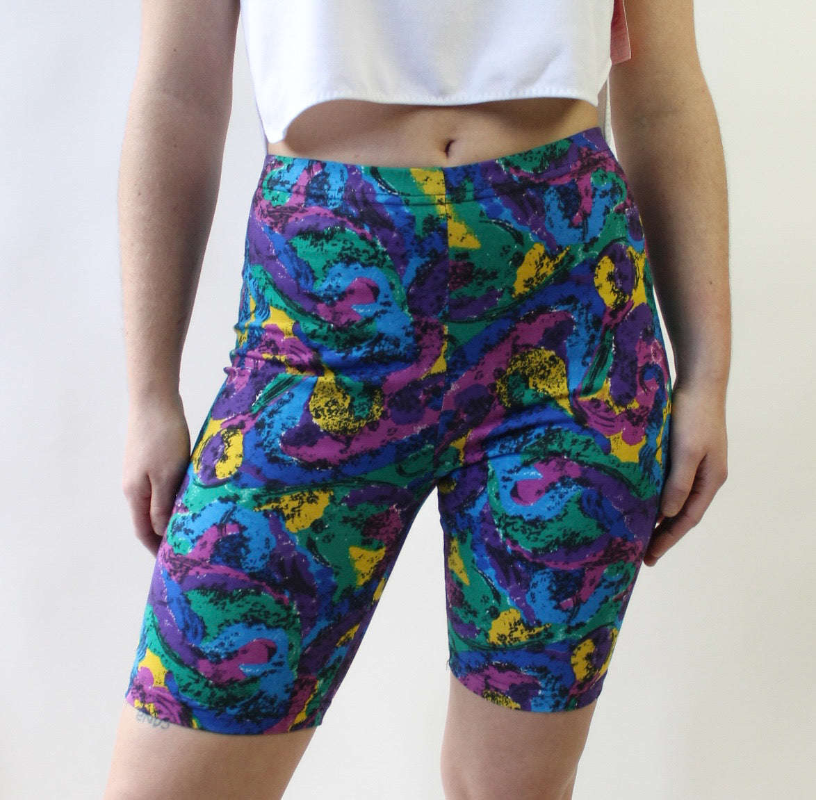 90s Painterly Bike Shorts