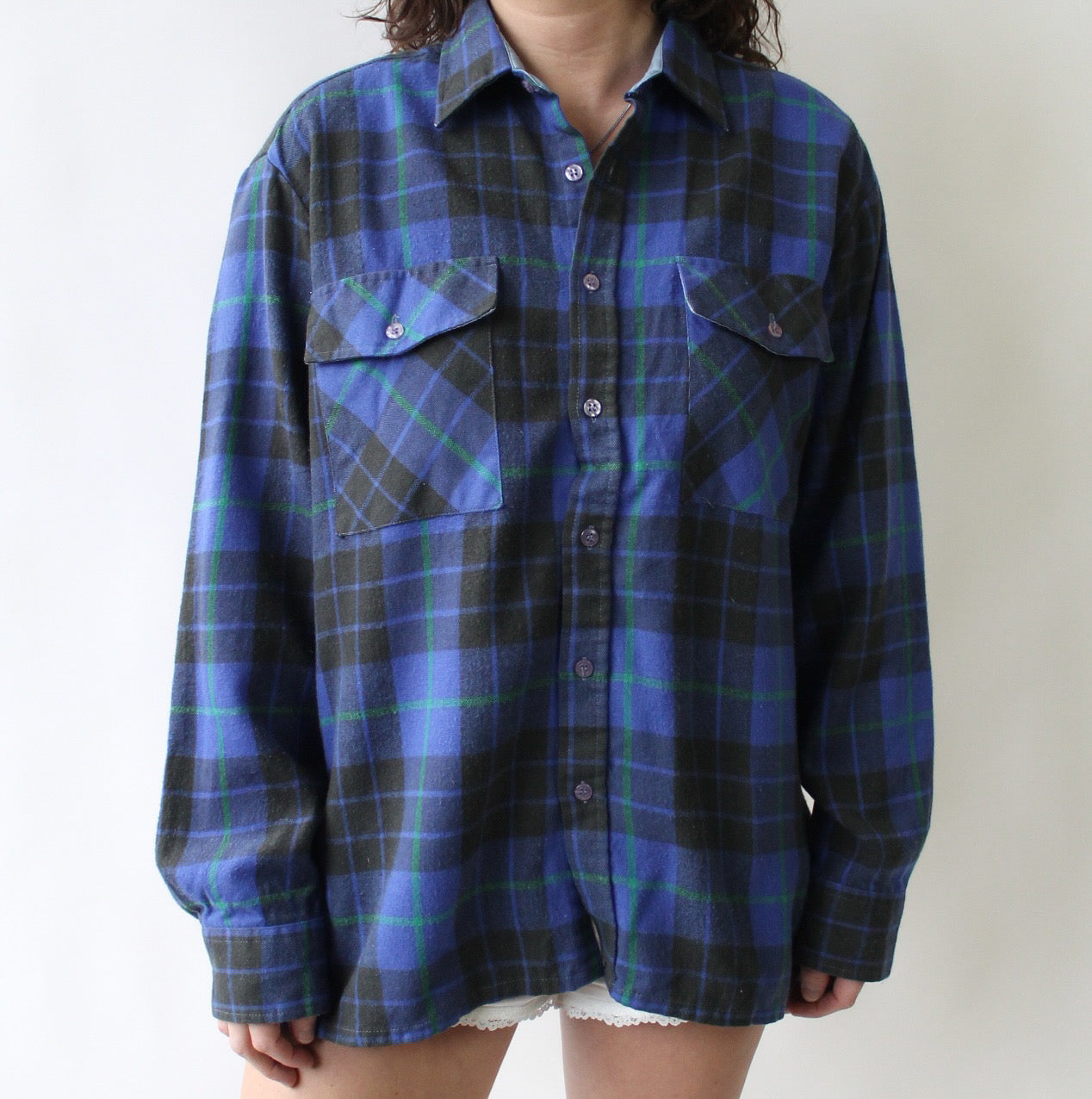 90s Backpacker Cool Tones Flannel