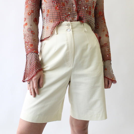 90s Deadstock Mondi Classy Ivory Shorts