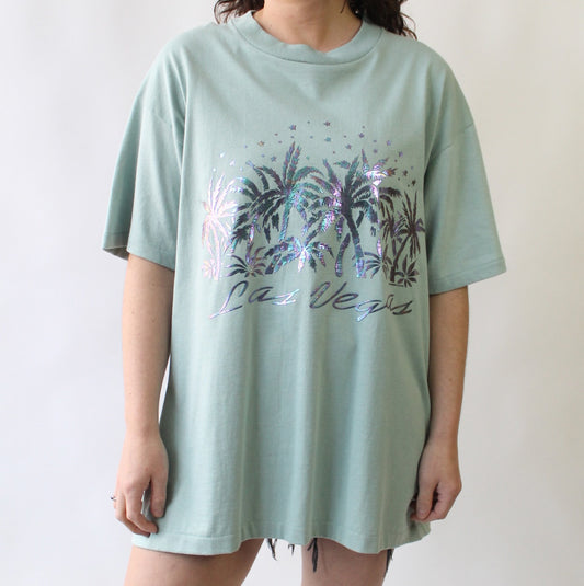 90s Las Vegas Iridescent Foil Tee