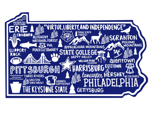 Pennsylvania Map Sticker