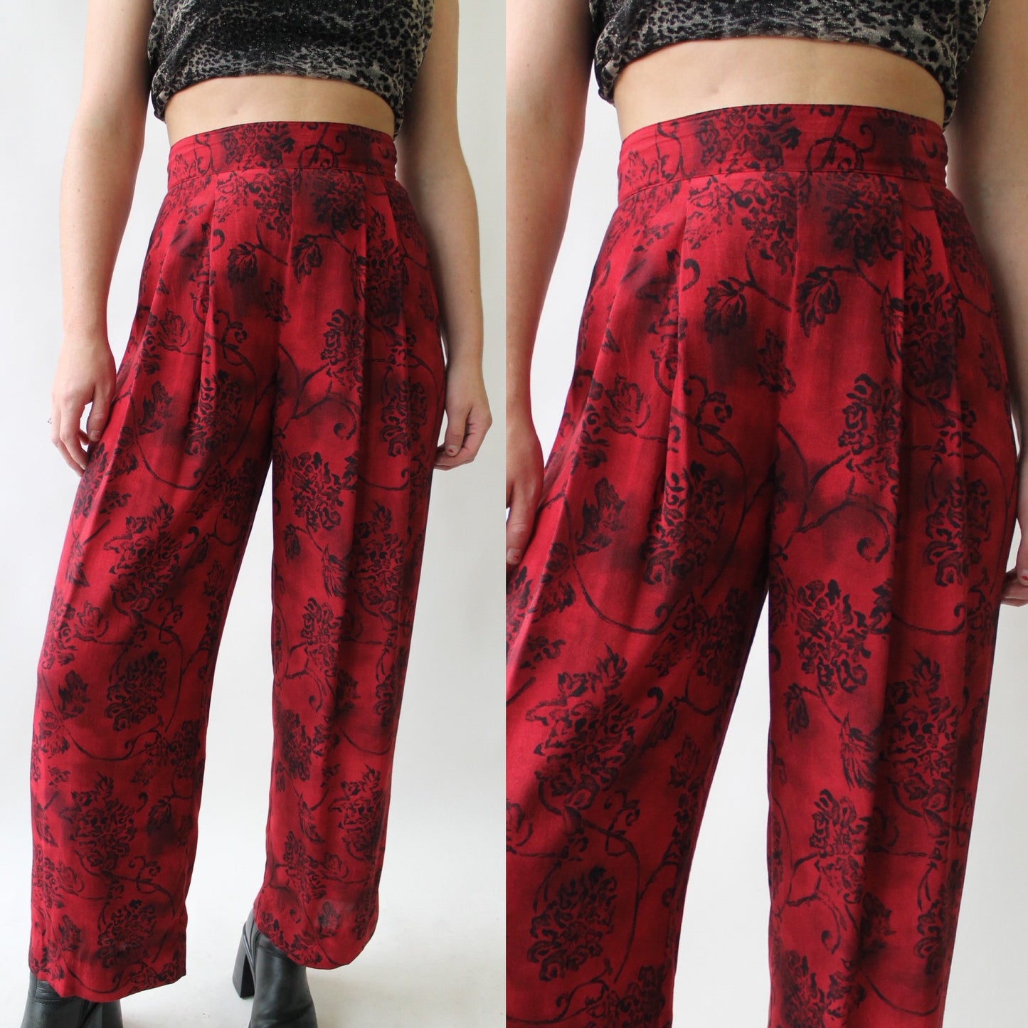 90s Cache Block Print Look Flowy Pants