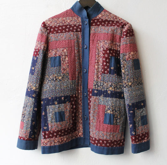 90s Handmade Quilted Squares Jacket