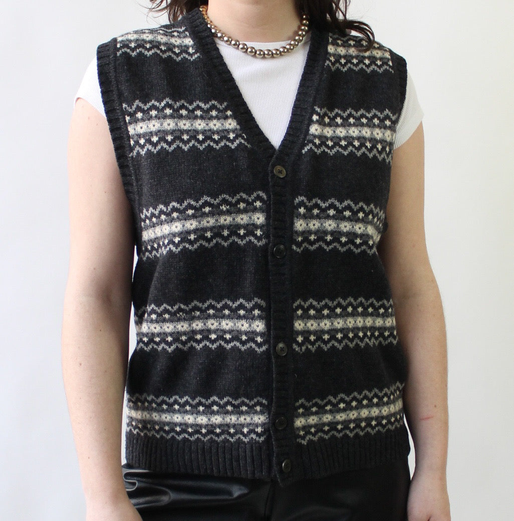 90s Lambswool Fair Isle Vest