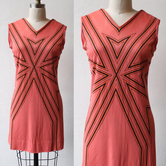 60s Perfectly Mod Pink Shift Dress