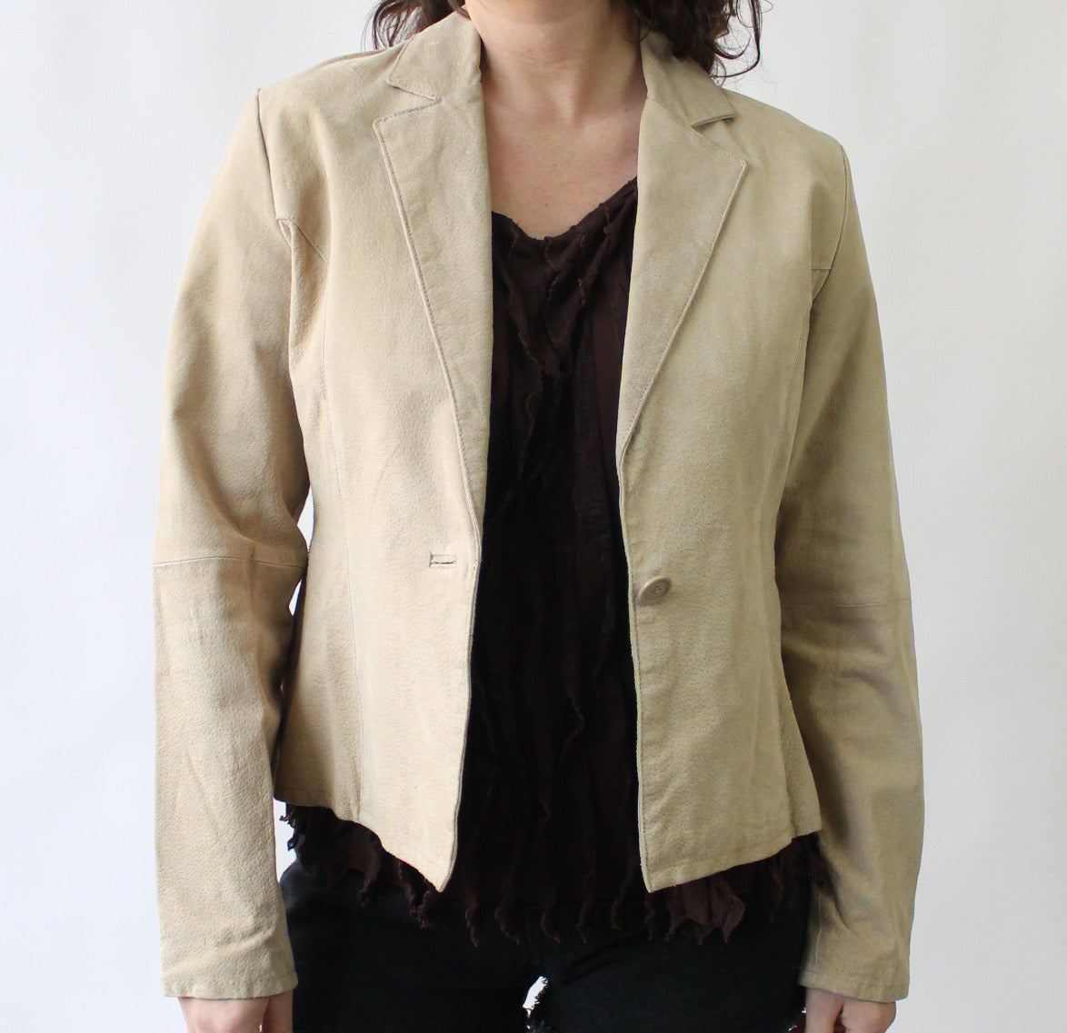 90s Fawn Suede Jacket