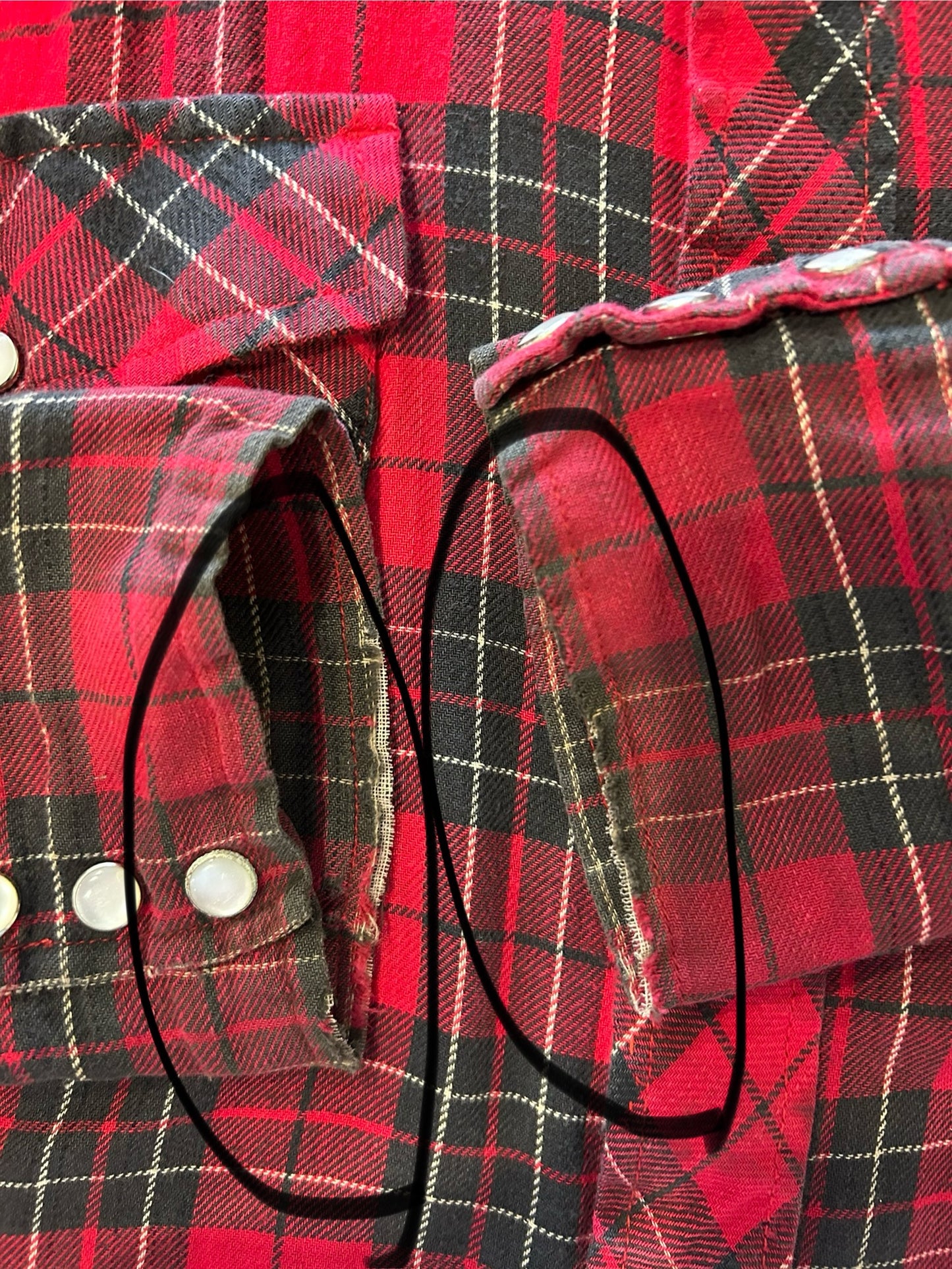 90s Cotton Classic Snap Up Flannel