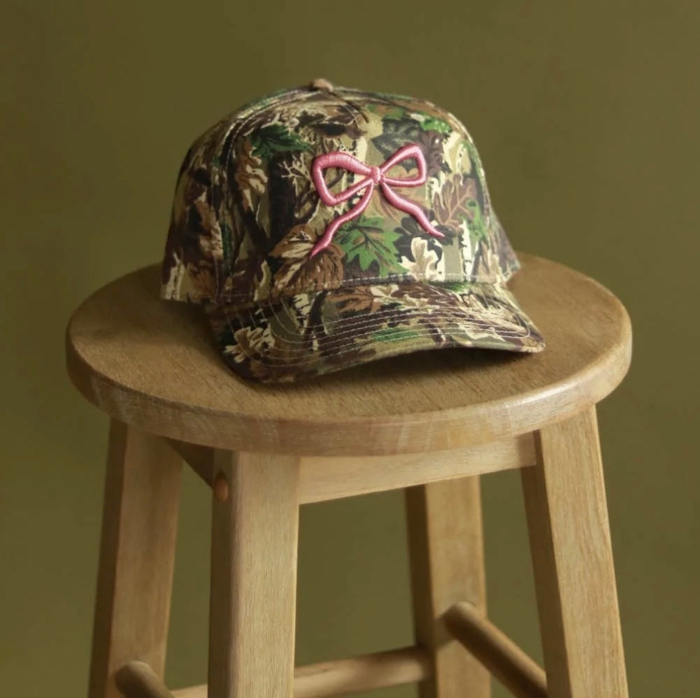 Camo Pink Bow hat Valentine’s Day collection