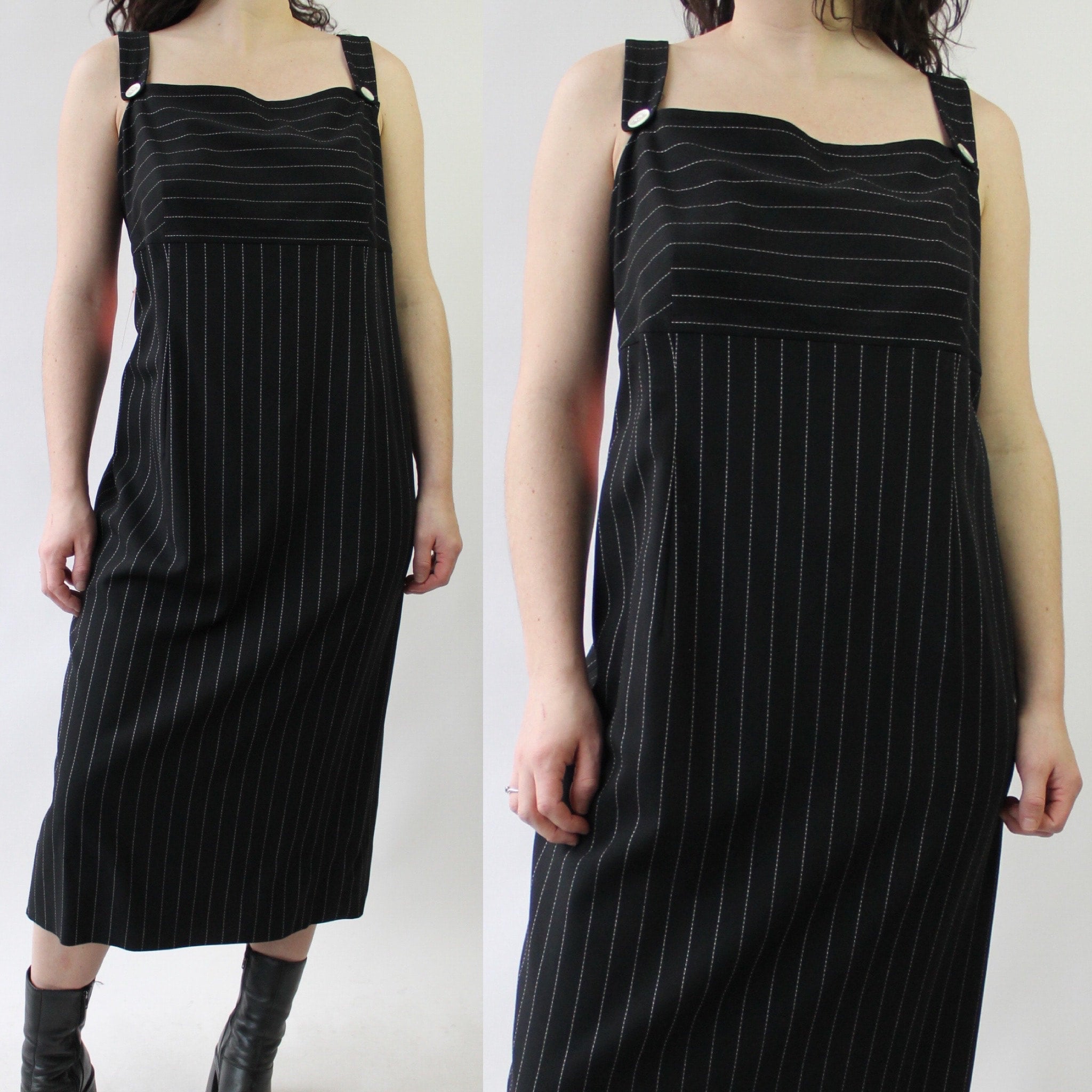 90s Mondi Pin Stripe Jumper Dress